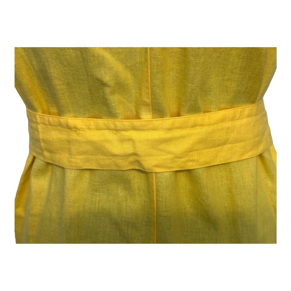 Women's Yellow Linen Dress by Ann Taylor Factory Size S Midi Yellow Summer Dress - Picture 3 of 16